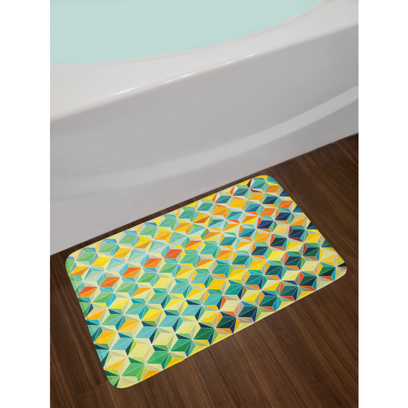 Futuristic Vibrant Design Bath Mat