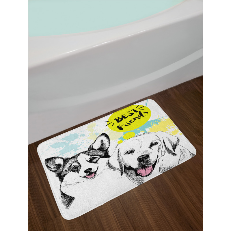 Best Friends Typography Bath Mat