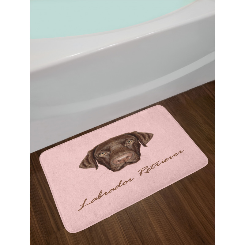 Modern Retriever Portrait Bath Mat