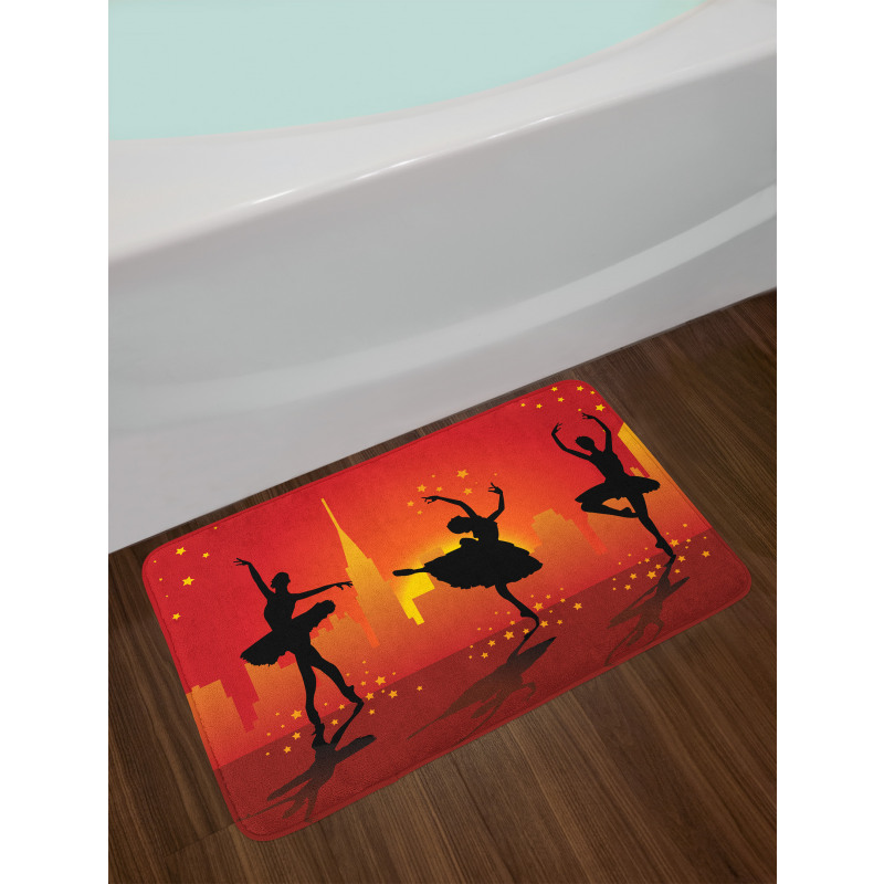 Dancers with Stars Cityscape Bath Mat