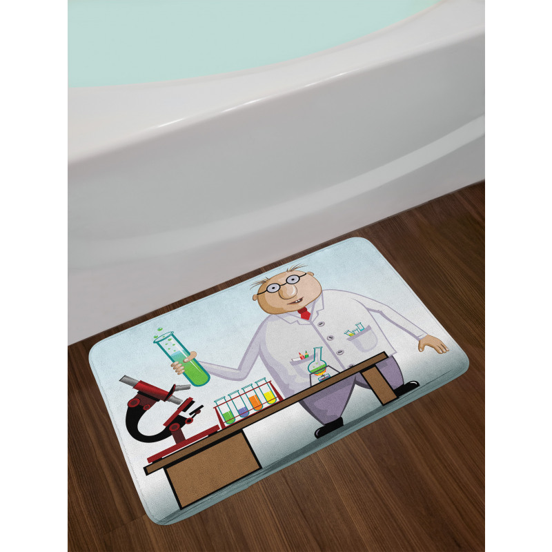 Scientist Chemist Test Tubes Bath Mat