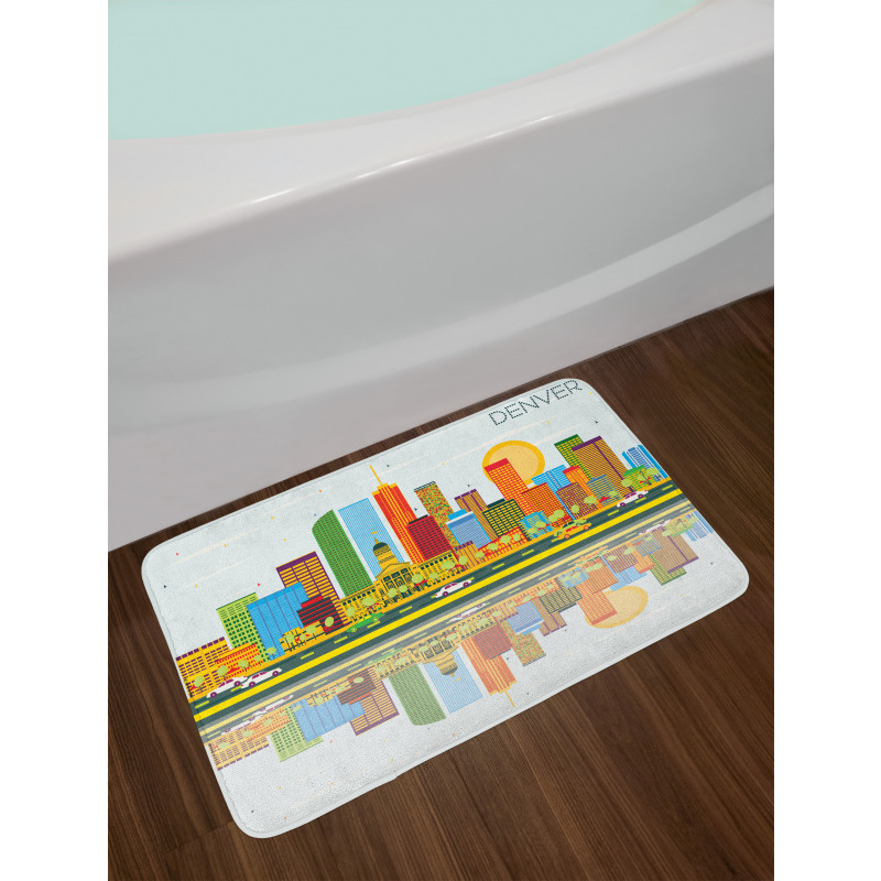 Denver Skyline Old Town Bath Mat