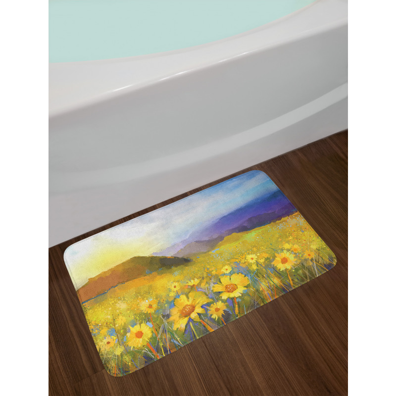 Daisy Blossoming Meadow Bath Mat