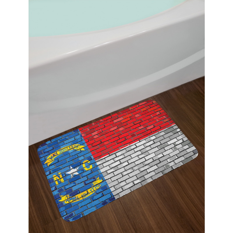 North Carolina Brick Wall Bath Mat