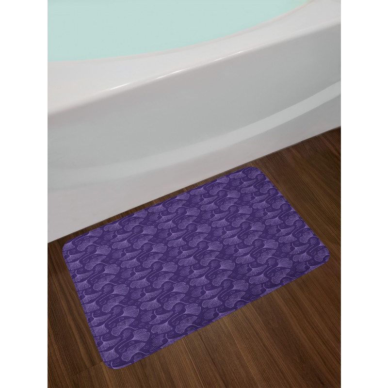 Psychedelic Biloba Tree Leaf Bath Mat