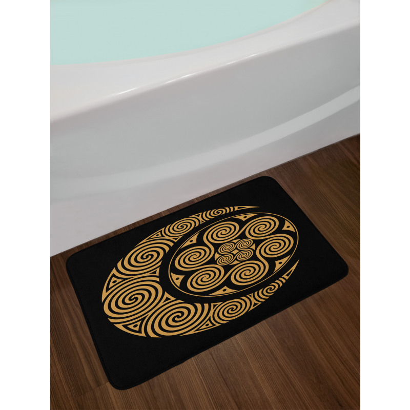 Celtic Moon and Sun Boho Bath Mat