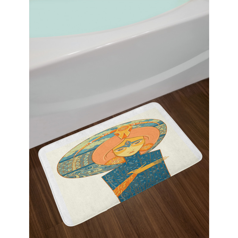 Mother Nature with Plants Bath Mat