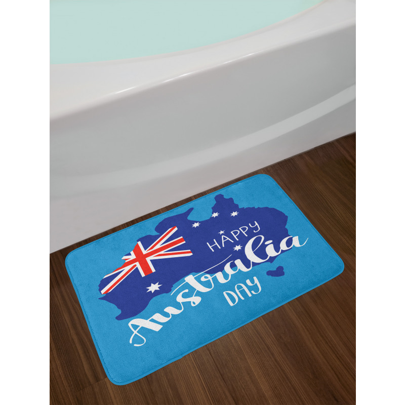 Aussie Day Words Bath Mat
