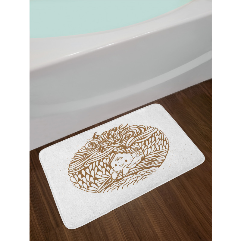 Monochrome House Bath Mat