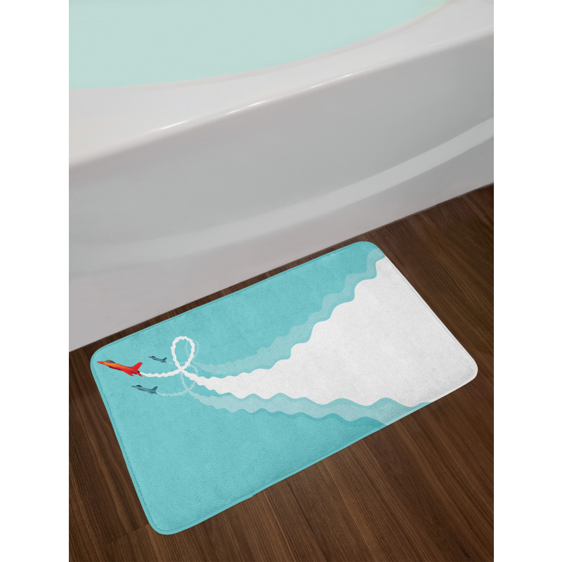 Acrobatic Flying Jets Doodle Bath Mat