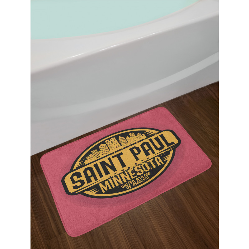 Capital City Grunge Stamp Bath Mat