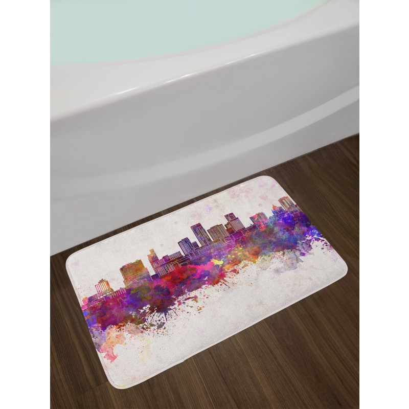 Grunge Splashes Cityview Bath Mat