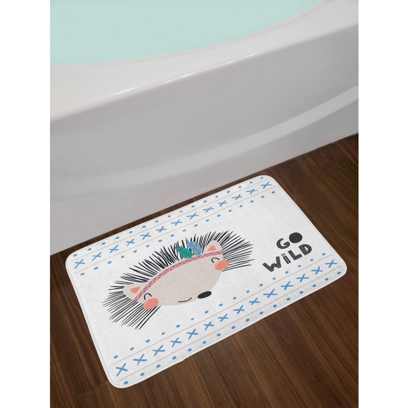 Hedgehog Go Wild Words Bath Mat