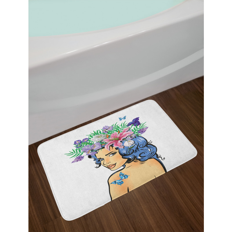 Floral Spring Woman Teen Bath Mat