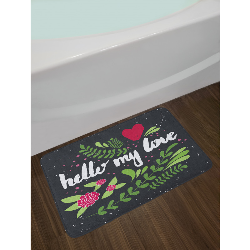 Hello My Love Words Bath Mat