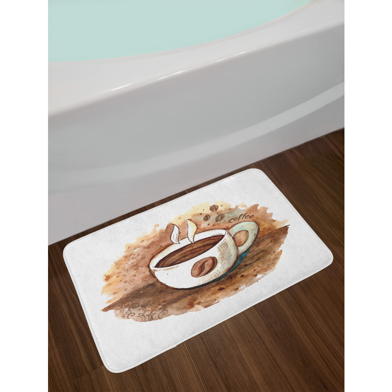 Freshly Brewed Espresso Cup Bath Mat