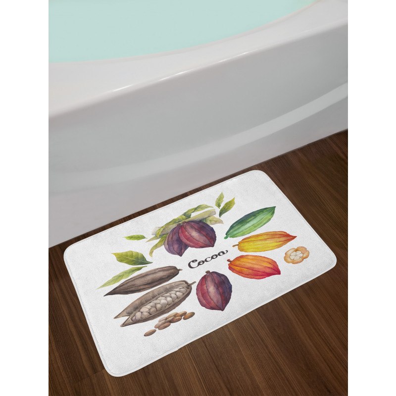 Exotic Food Colorful Design Bath Mat
