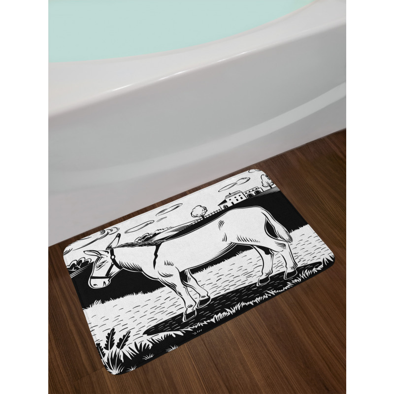 Farmland Village and Animal Bath Mat