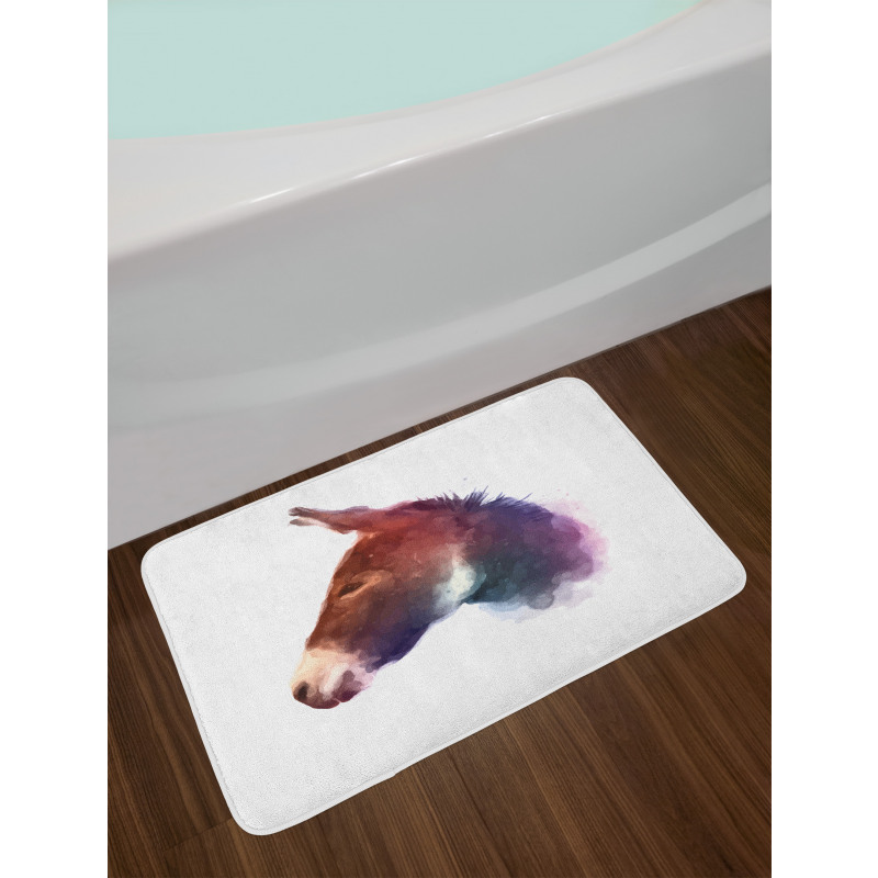 Watercolor Portrait Bath Mat