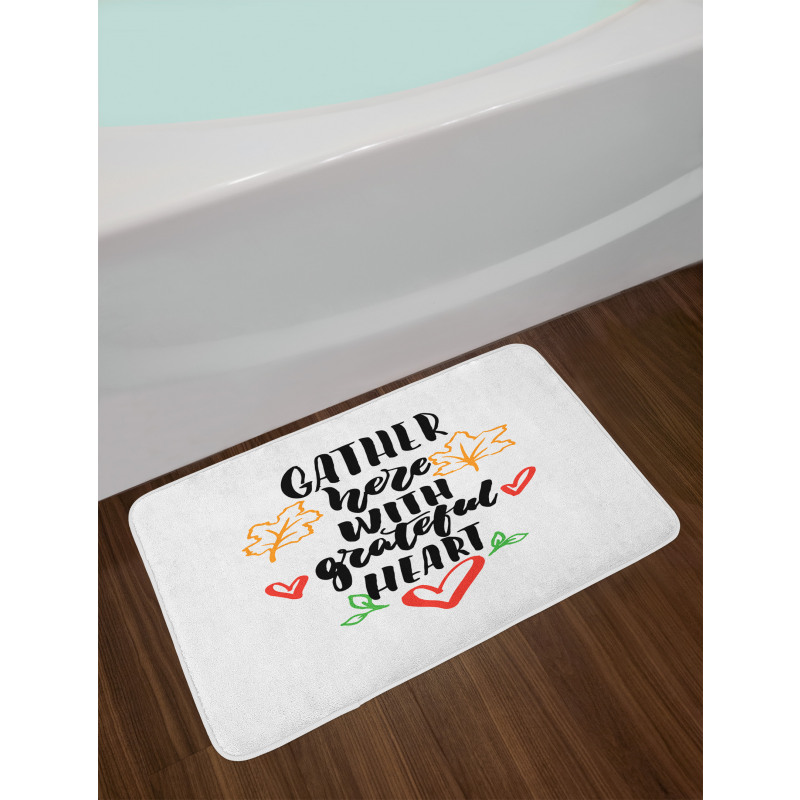 Autumn Season Maple Leaves Bath Mat