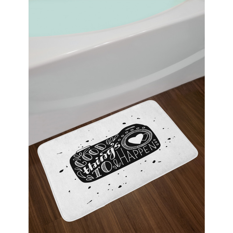 Things to Happen Words Bath Mat