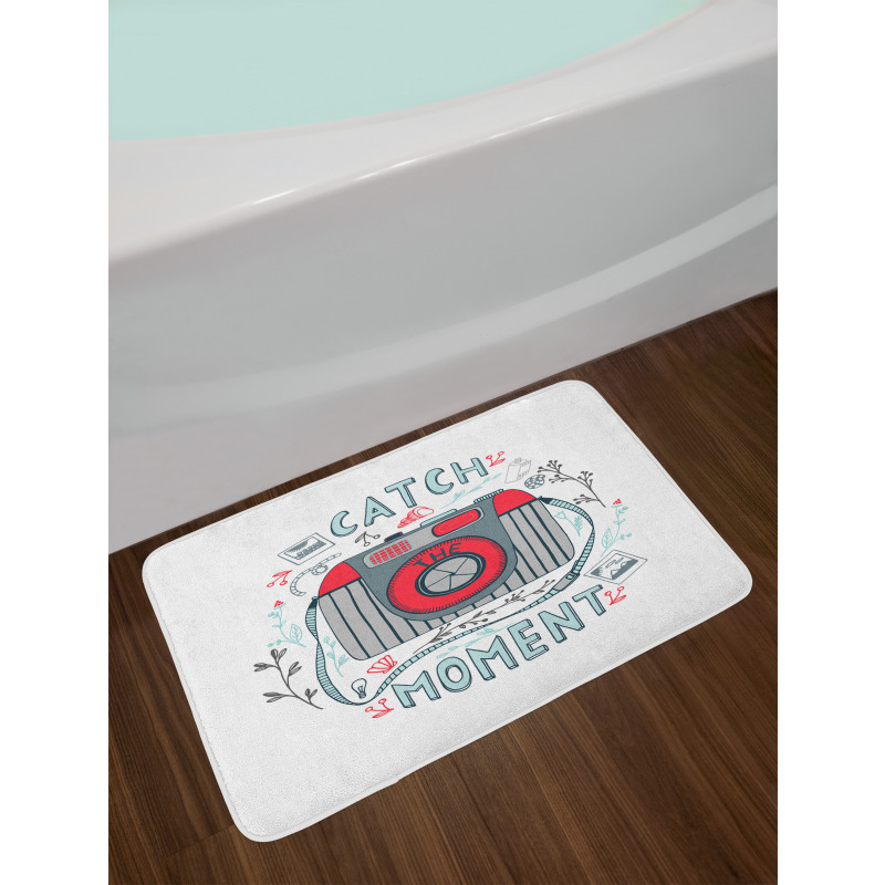 Catch the Moment Calligraphy Bath Mat