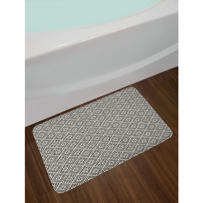 Rough Lines Tribal Doodle Bath Mat