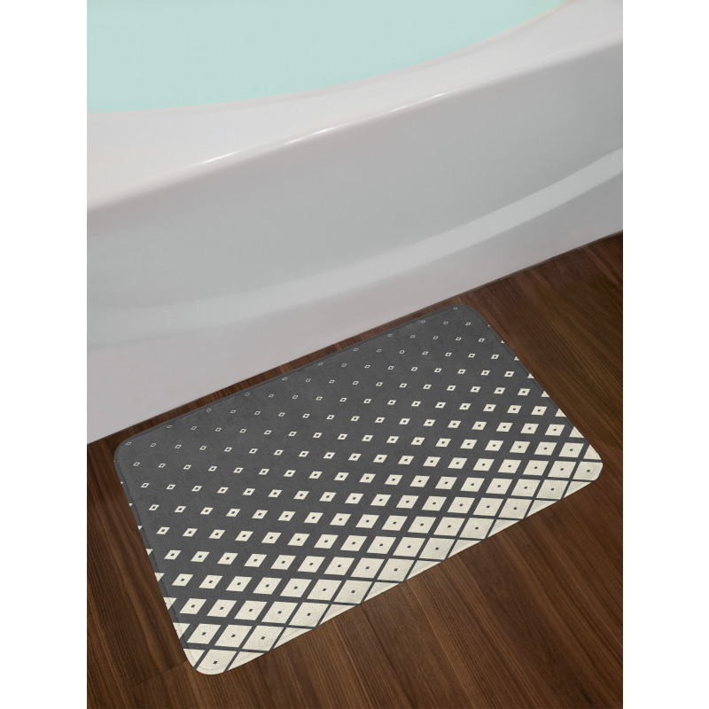 Rhombus Shapes Design Bath Mat