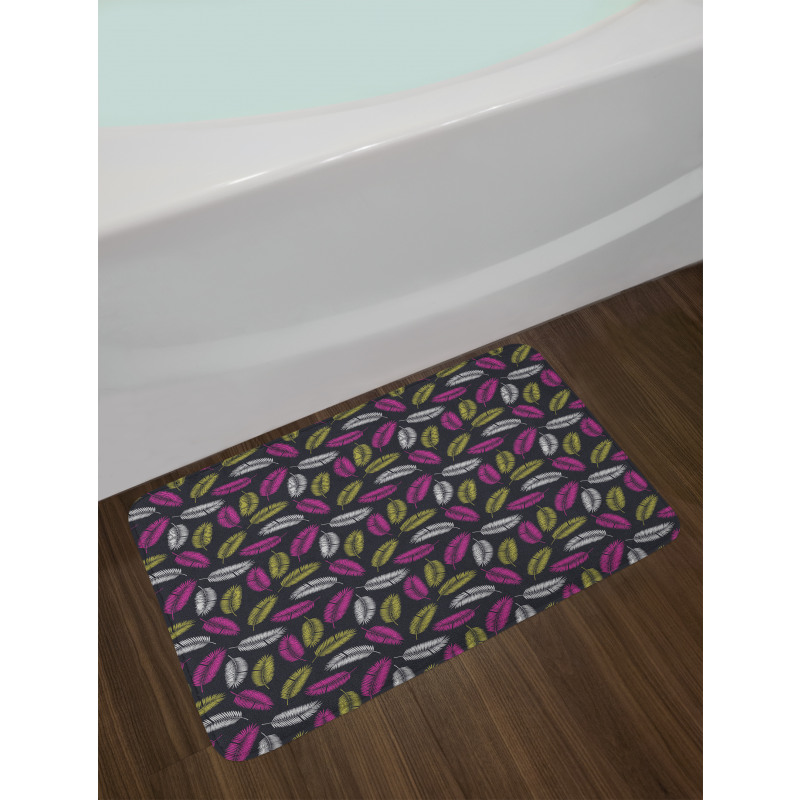 Beach Ocean Leafage Design Bath Mat