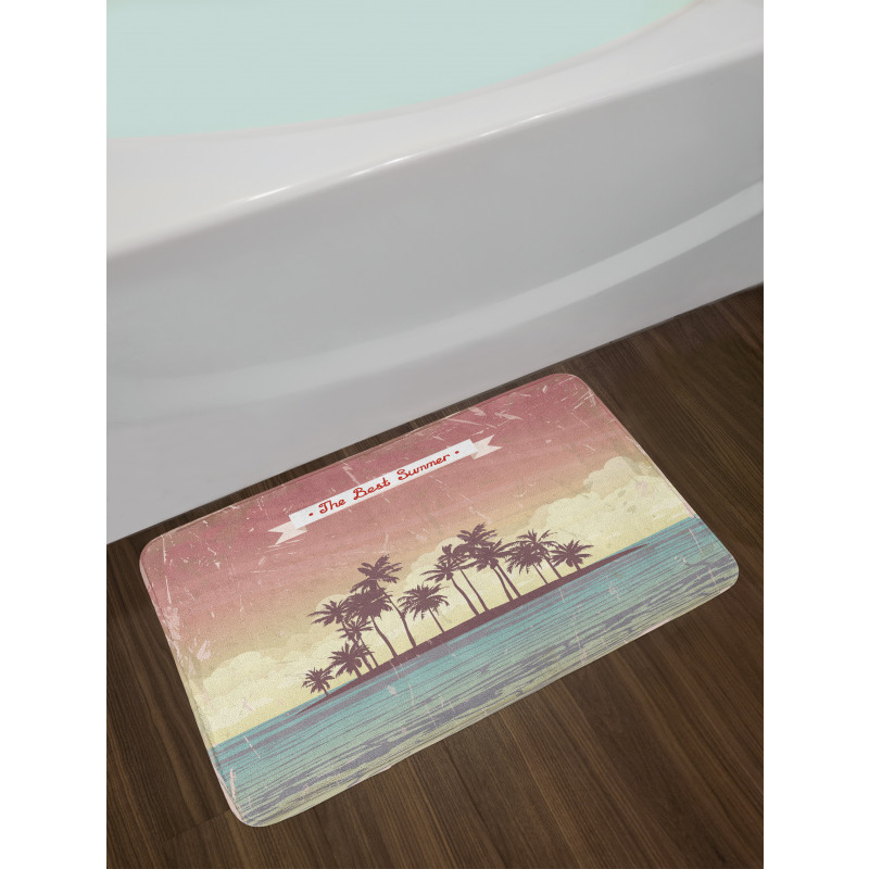 Best Summer Calligraphy Bath Mat