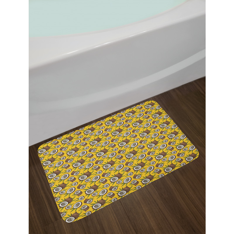 Coastal Fruits Theme Summer Bath Mat