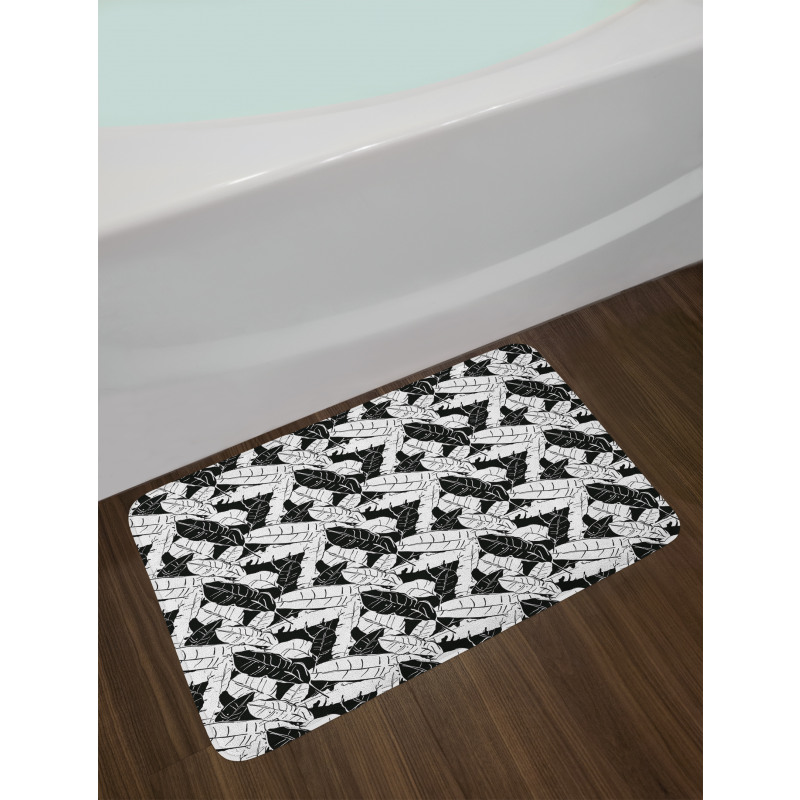 Banana Leaves Tropical Bath Mat