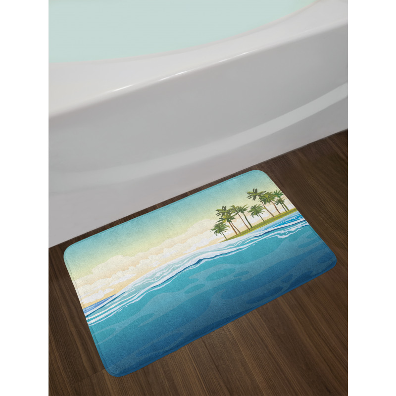 Ocean Holiday Landscape Bath Mat