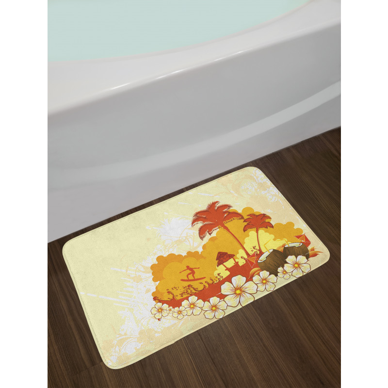 Coconut Cocktails and Palms Bath Mat