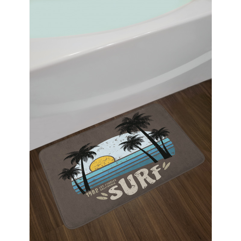 Los Angeles Beach Grunge Bath Mat