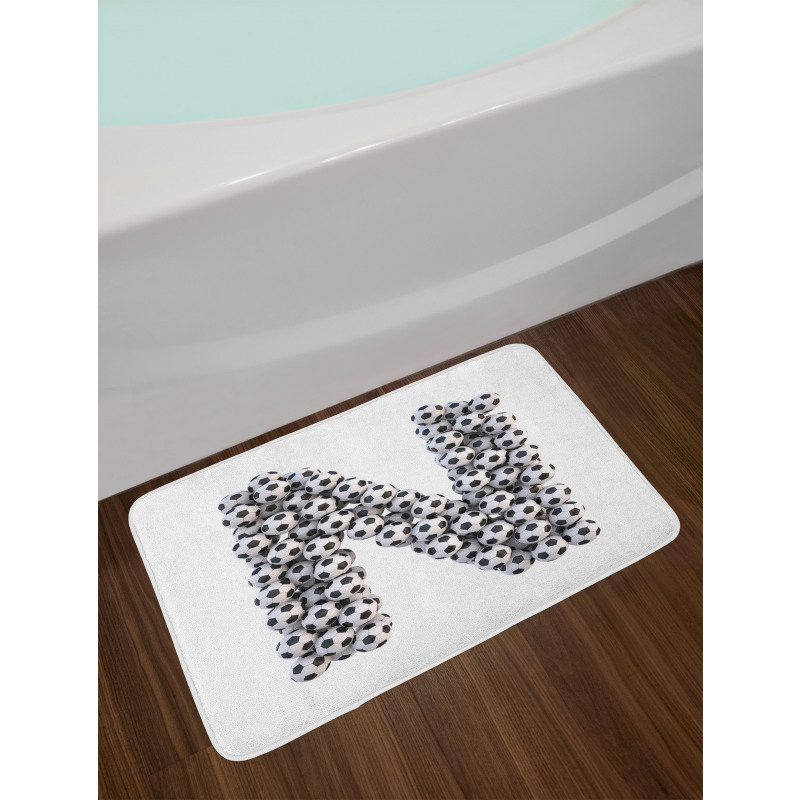 Classical Soccer Balls Bath Mat