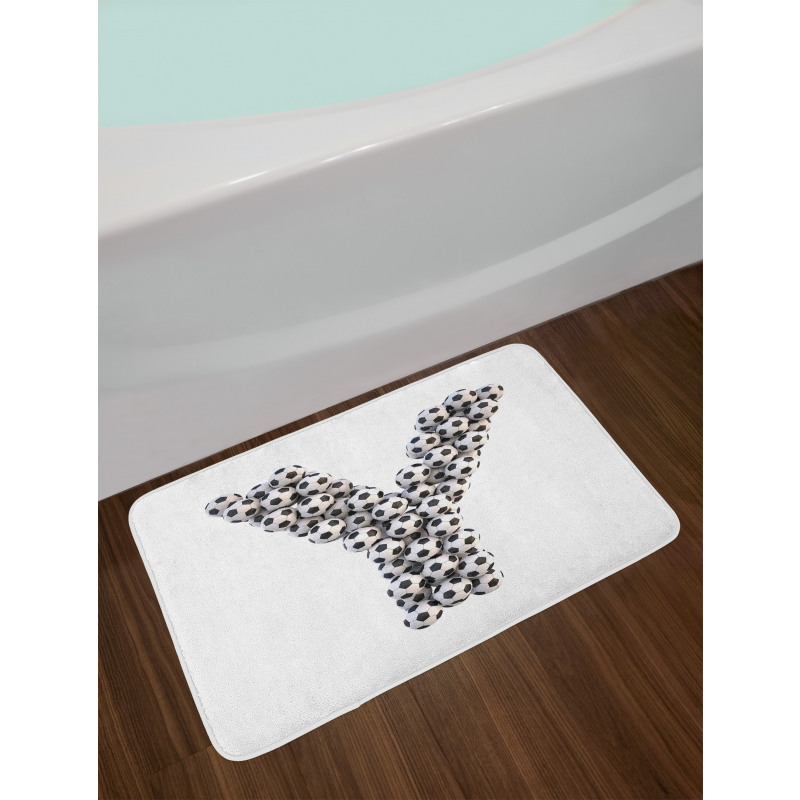 Monochrome Ball Motifs Bath Mat