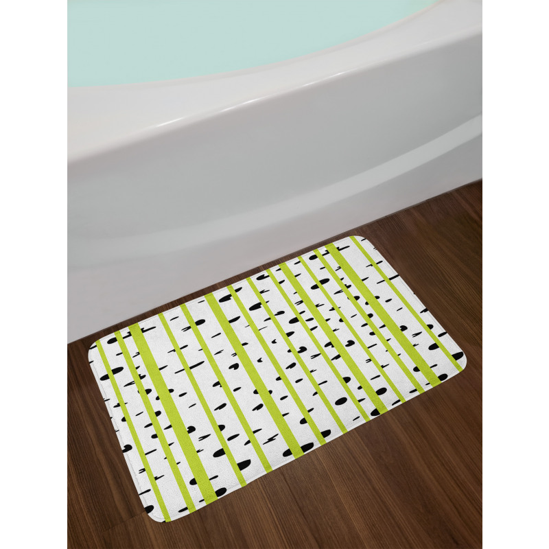 Birch Woods Growth Stems Bath Mat