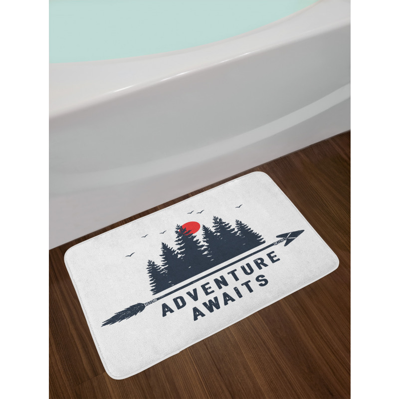 Arrow Calligraphy Bath Mat