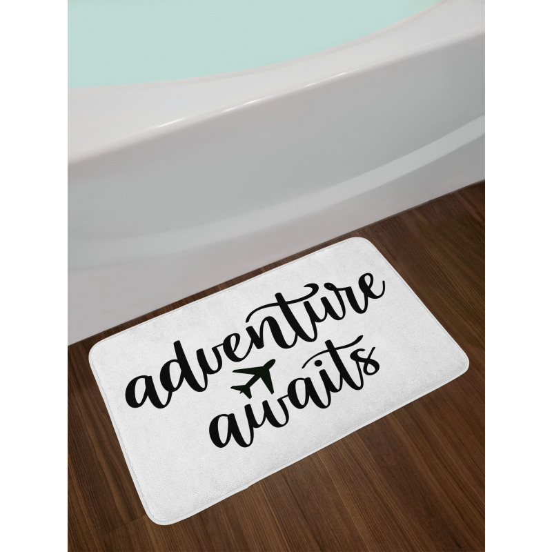 Travel Typography Bath Mat