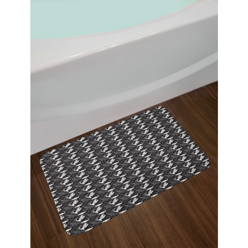 Bird Pattern Bath Mat