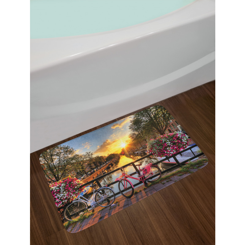 Sunrise over the City Bath Mat