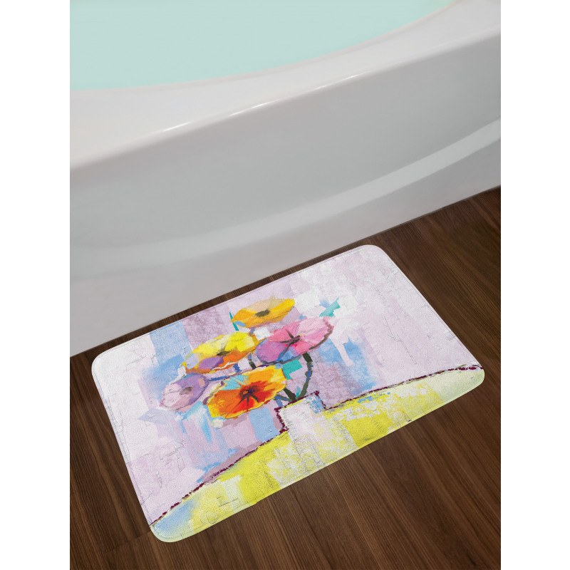Abstract Oil Paint Art Bath Mat