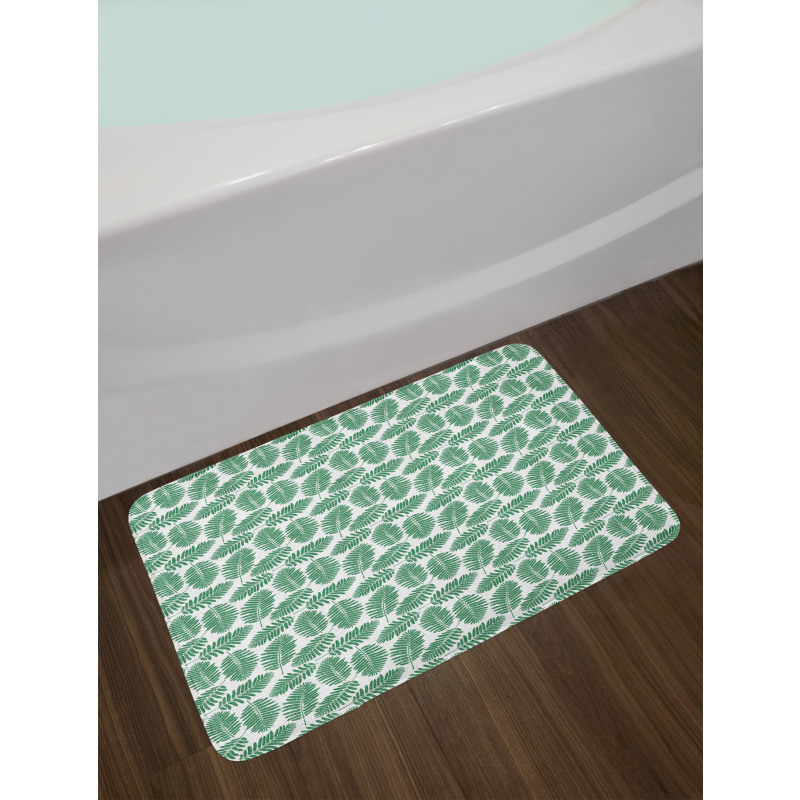 Exotic Leafage Growth Design Bath Mat