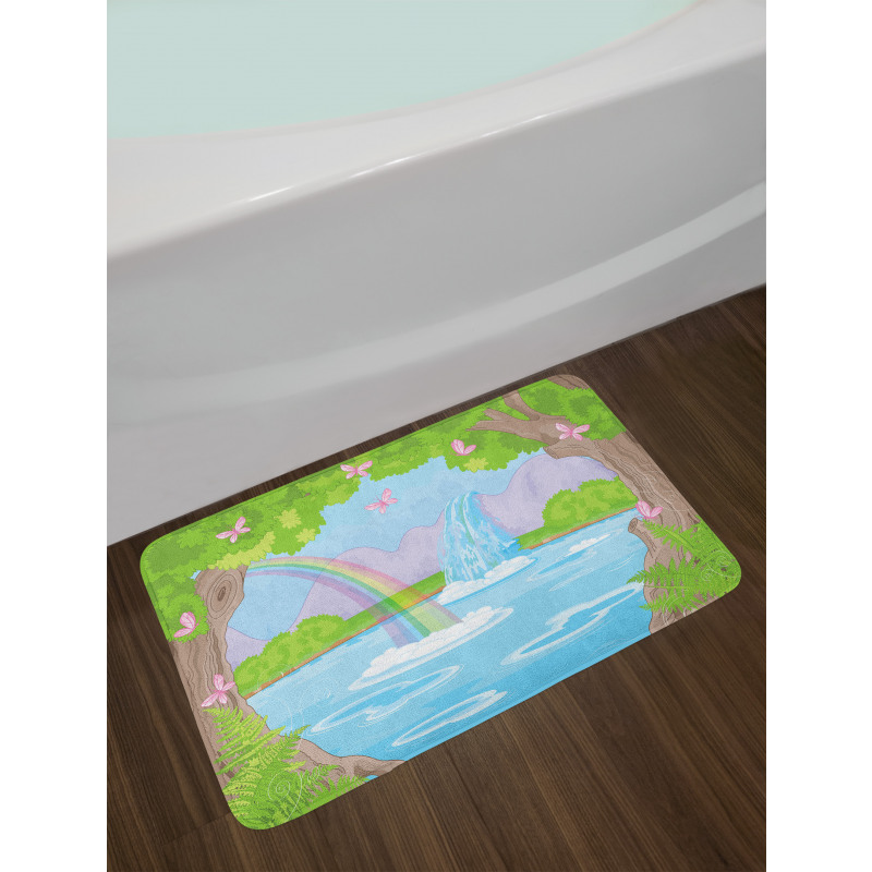 Fairy Landscape Waterfall Bath Mat