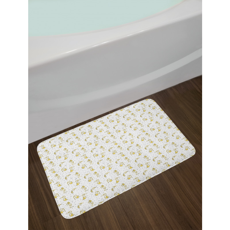 Funny Animals Geometrical Bath Mat