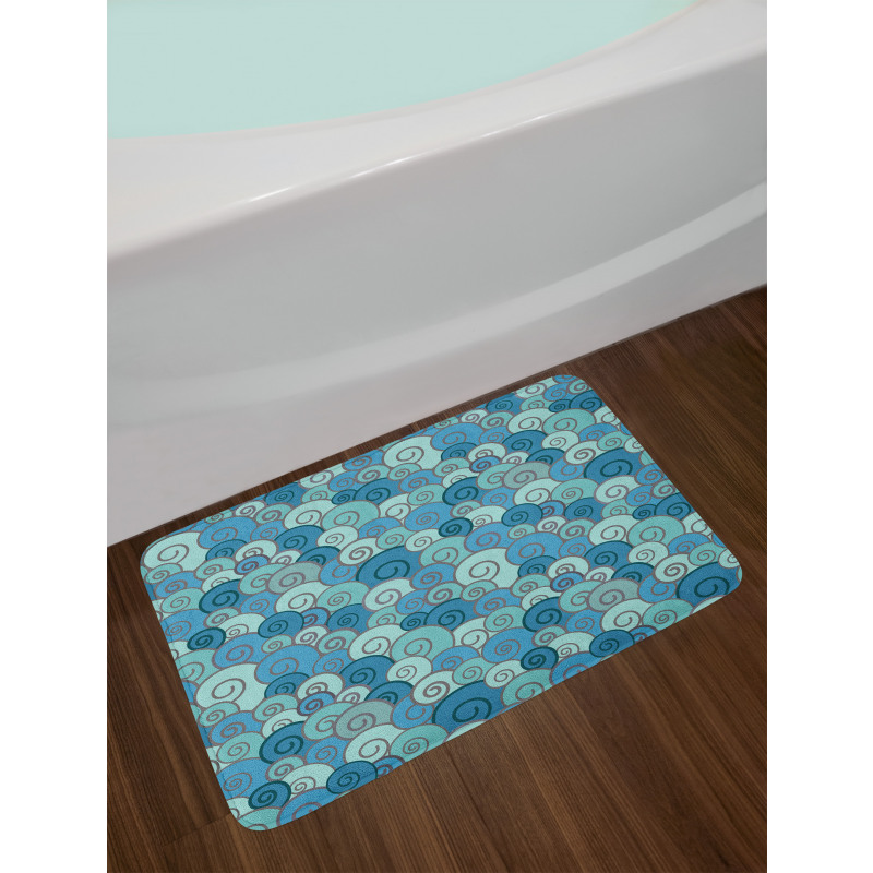 Waves in the Ocean Doodle Bath Mat