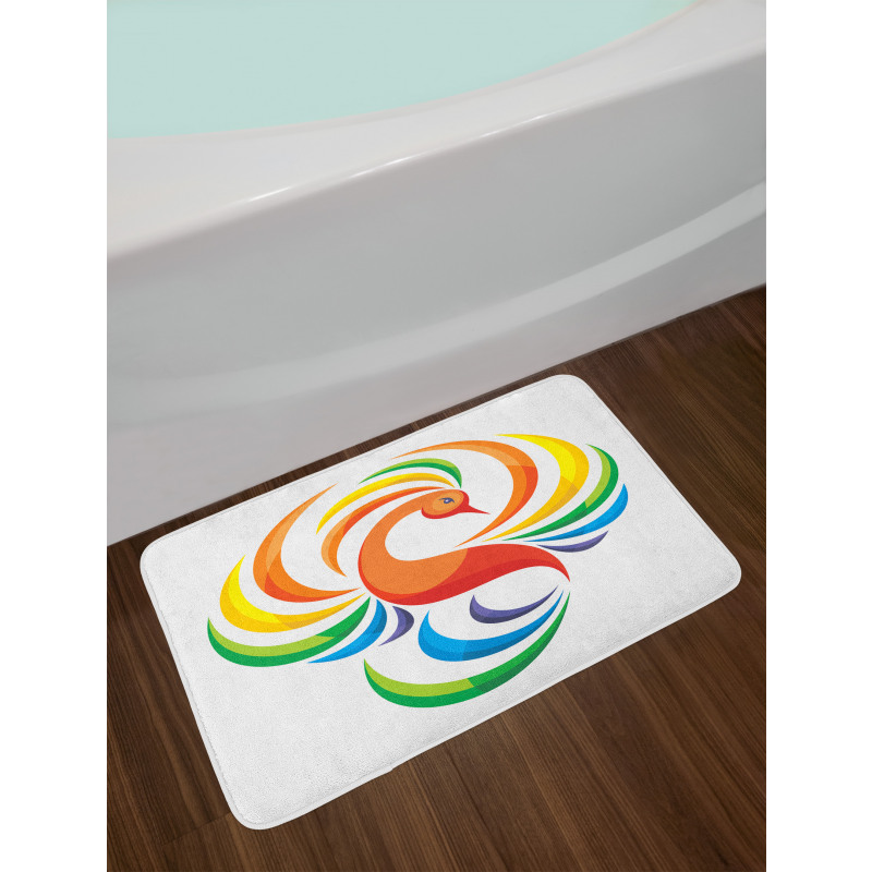 Rainbow Toned Bird Bath Mat