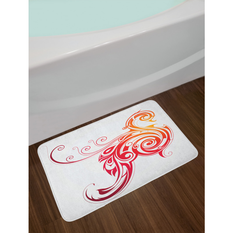 Bird Swirly Wings Bath Mat