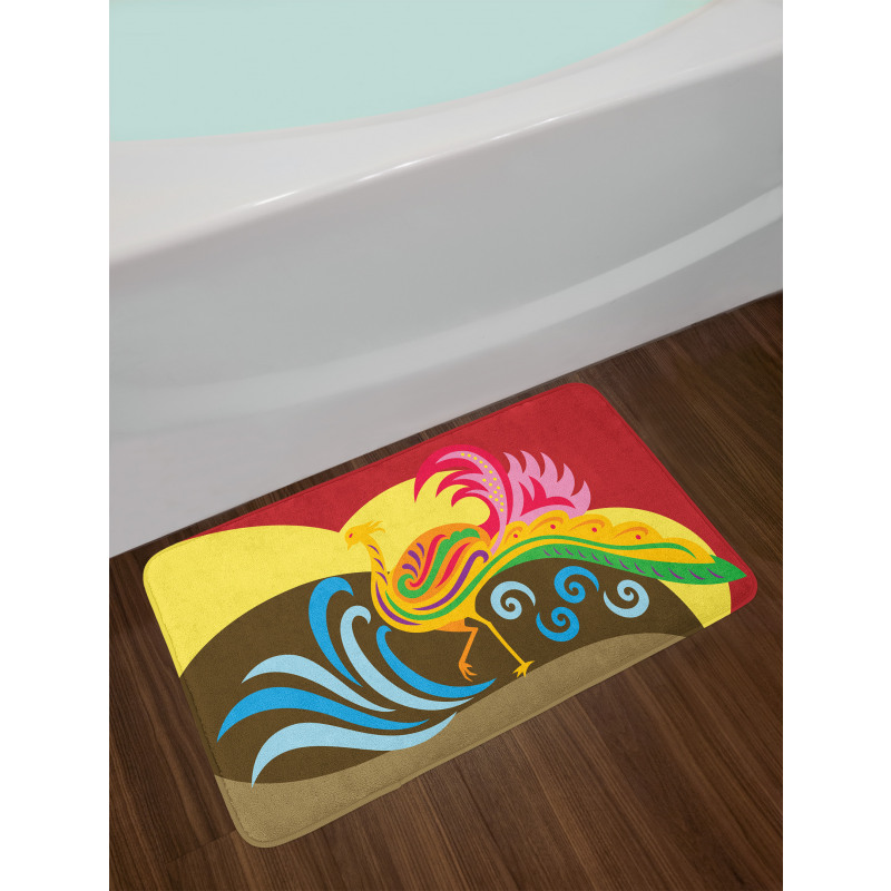 Colorful Abstract Ethnic Bath Mat